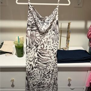 Vici Black and White Animal Print Dress